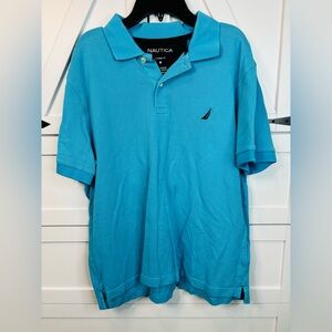 Nautica Men’s Polo Shirt - Bright Turquoise